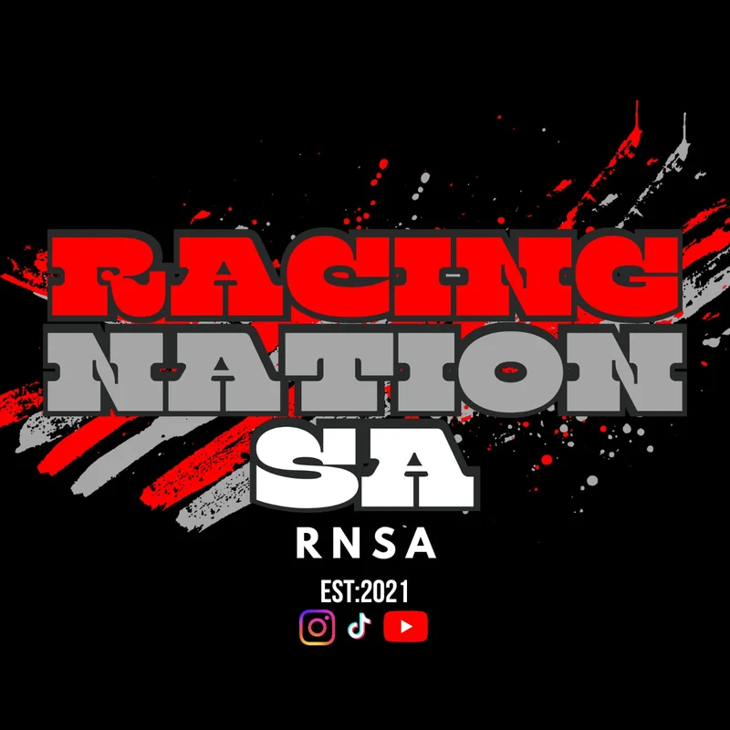 Racing Nation SA logo with red and grey paint splash